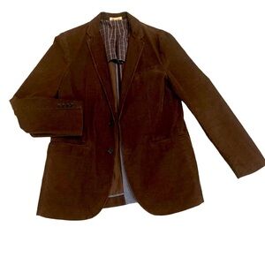 Men’s j crew brown 100% cotton corduroy sports jacket internal pockets medium